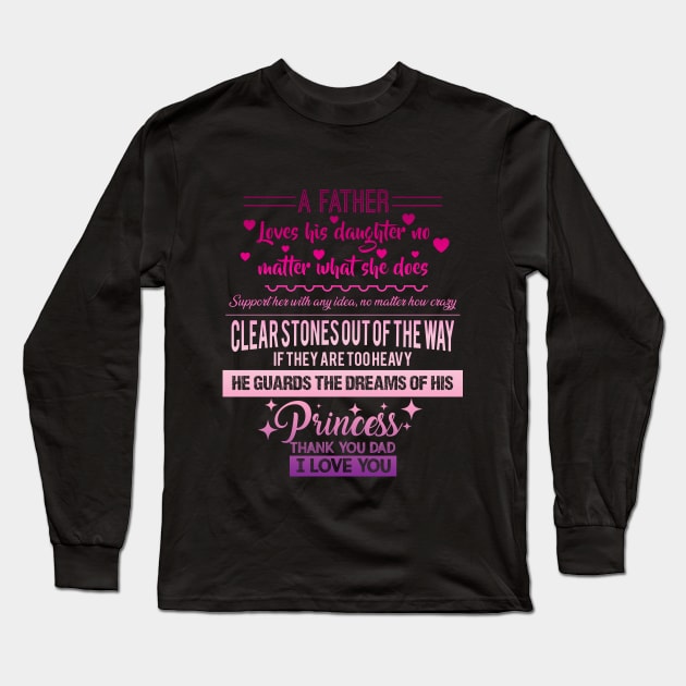 Loving Christmas Gift For Man from Daughter Long Sleeve T-Shirt by shirtontour